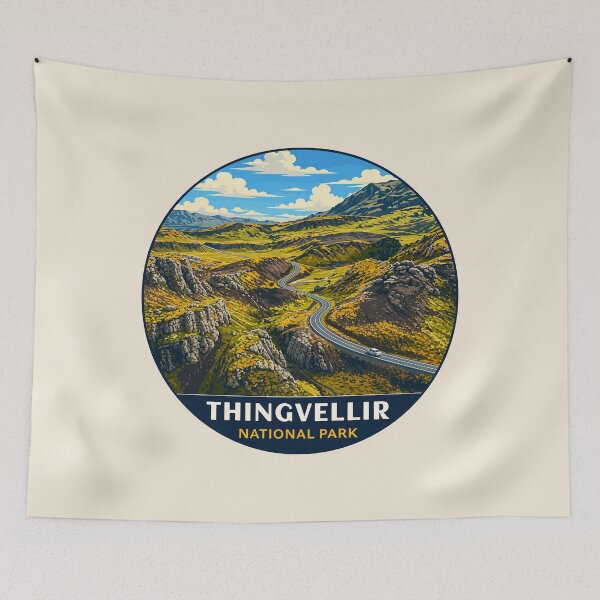 Item preview, Thingvellir National Park Iceland – Vintage Nordic Wilderness Adventure designed and sold by Gideon Emmerich.