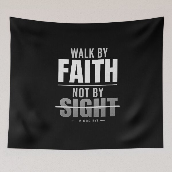 Item preview, Christian Faith Walk By Faith Not By Sight Scripture Bible Verse Christian T-Shirt designed and sold by LarsVegas2012.