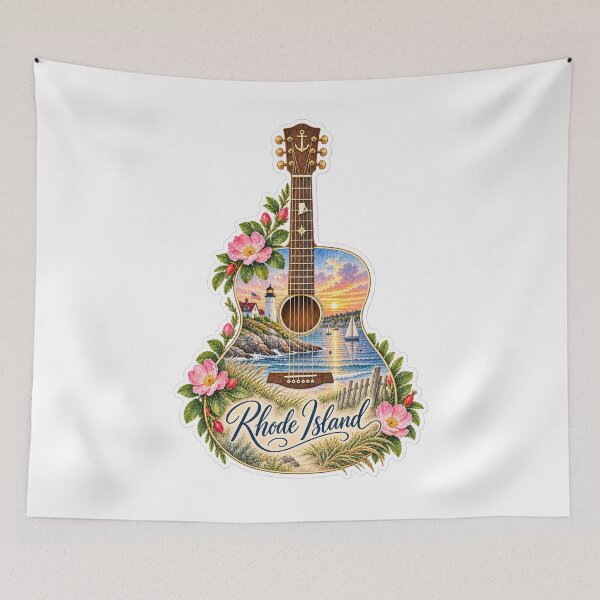 Item preview, Rhode Island Ocean State Guitar designed and sold by Whimspired By Paxx.