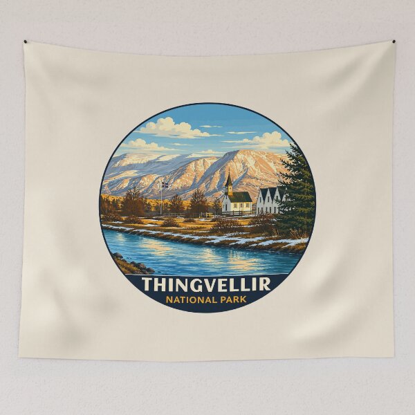 Item preview, Thingvellir National Park Iceland – Vintage Nordic Wilderness Adventure designed and sold by Gideon Emmerich.