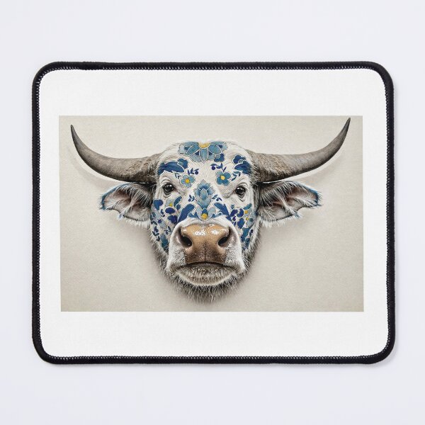 Item preview, Blue and white bull designed and sold by Staffan84.