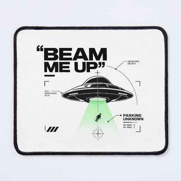 Item preview, Beam Me Up – Retro UFO Tractor Beam Abduction designed and sold by zzz888.