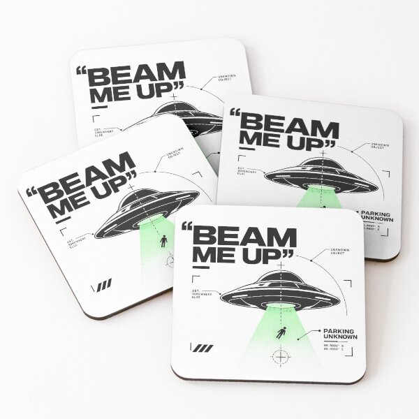 Item preview, Beam Me Up – Retro UFO Tractor Beam Abduction designed and sold by zzz888.