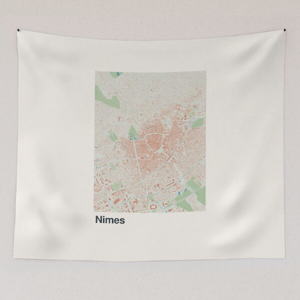 Item preview, Nimes Minimalistic Map Art designed and sold by MapsNerd.