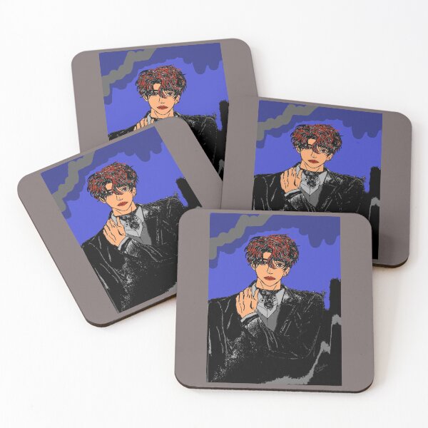 Item preview, Red eye Kpop idol in black  designed and sold by Olivia-oggy.