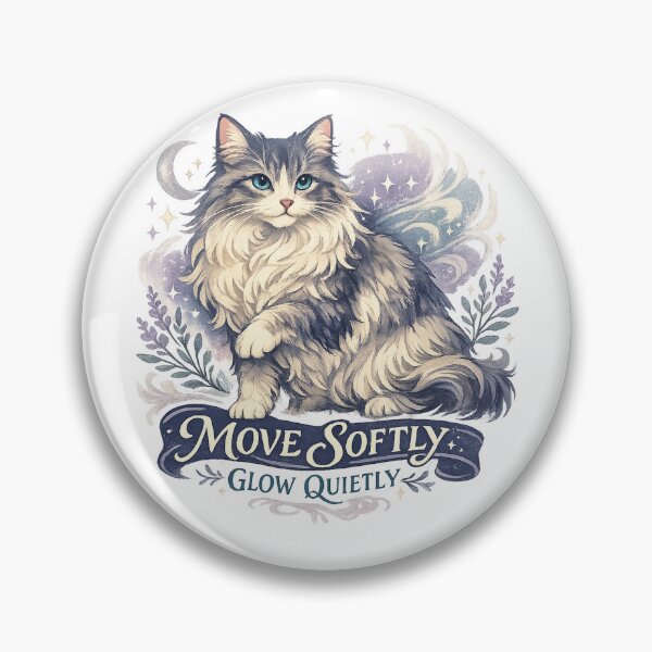 Item preview, Move Softly Glow Quietly Celestial Cat Moon Stars Cottagecore Art designed and sold by inkoutninja.