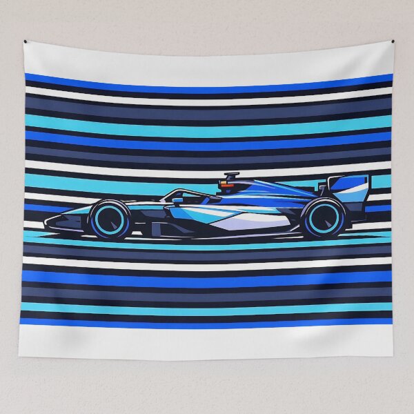 Item preview, 2026 FW48 Blue Race Car designed and sold by PitWallArt.