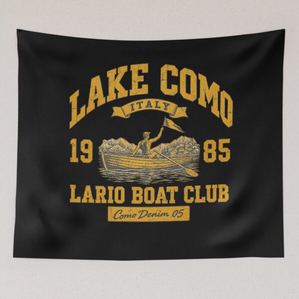 Item preview, Lake Como Italy Boat Club Vintage Varsity Design designed and sold by Yellowriversss.