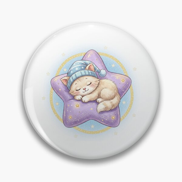 Item preview, Sleeping star kitten – gentle dream night designed and sold by Herzbaumatelier.