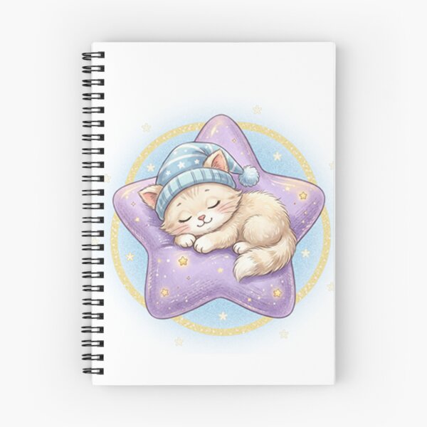 Item preview, Sleeping star kitten – gentle dream night designed and sold by Herzbaumatelier.