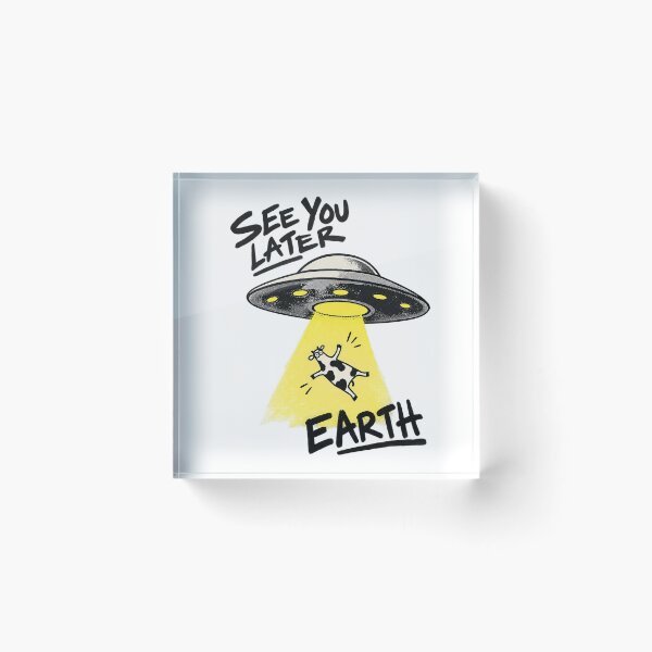 Item preview, See You Later Earth – Funny UFO Cow Abduction designed and sold by zzz888.