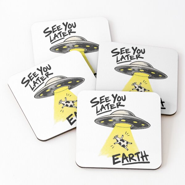 Item preview, See You Later Earth – Funny UFO Cow Abduction designed and sold by zzz888.