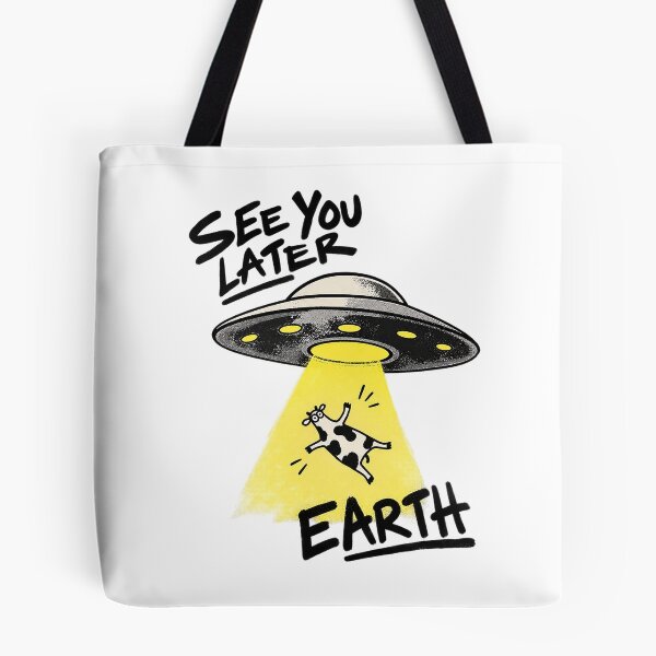 Item preview, See You Later Earth – Funny UFO Cow Abduction designed and sold by zzz888.