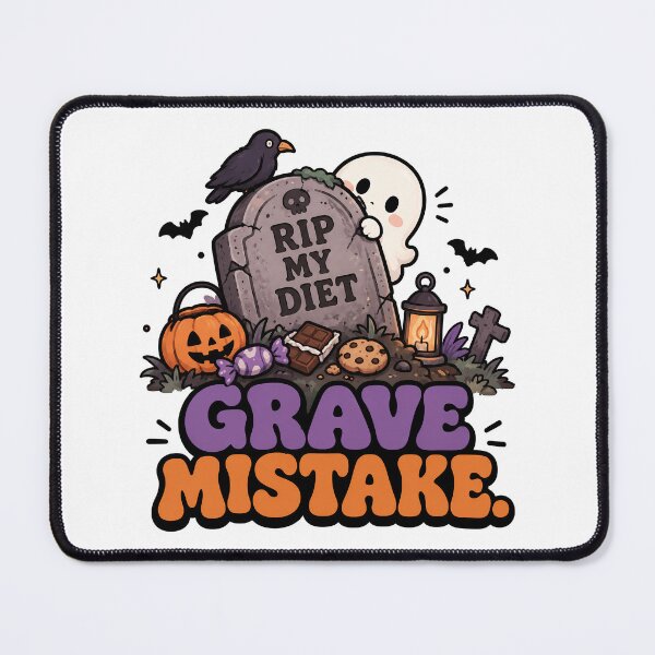 Item preview, Groovy Retro Grave Mistake - Funny Halloween RIP My Diet designed and sold by ianm1028.