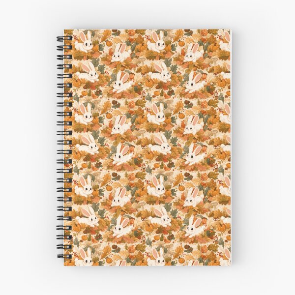 Item preview, Cute Bunny Autumn Fall Leaves Pumpkin Pattern designed and sold by NicolasGlowArt.