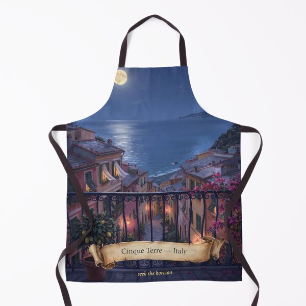 Item preview, Cinque Terre Moonlit Balcony Streetscape — Romantic Mediterranean Night Art designed and sold by stickercuffs.