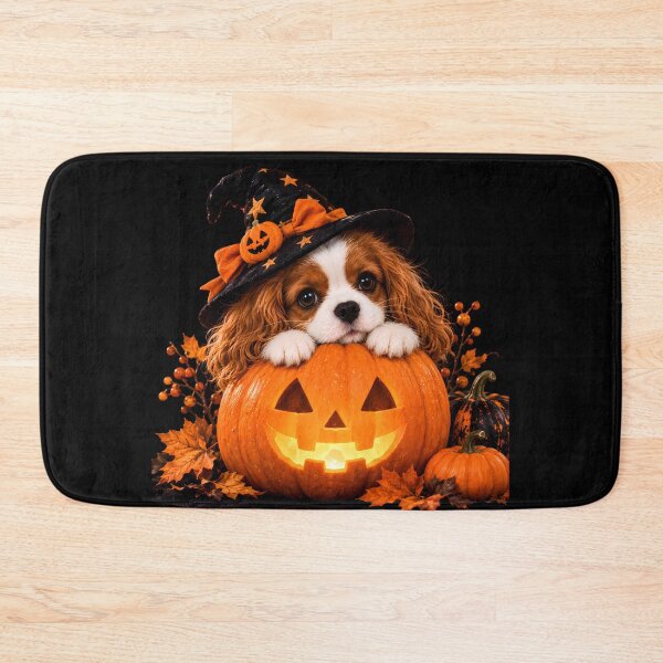 Item preview, Halloween Cavalier King Charles Spaniel in Glowing Pumpkin designed and sold by ManJiangHong.