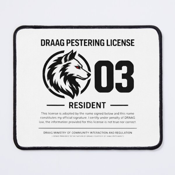 Item preview, DRAAG Pestering License Funny Sarcastic Humor Design designed and sold by Tyler Rickard.