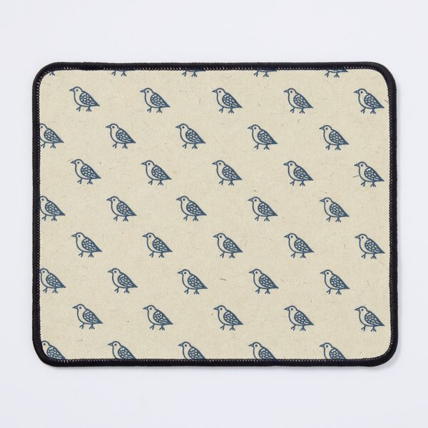 Item preview, Cute Vintage Japanese Bird Pattern Minimalist Indigo Blue Birds designed and sold by vekotpu.
