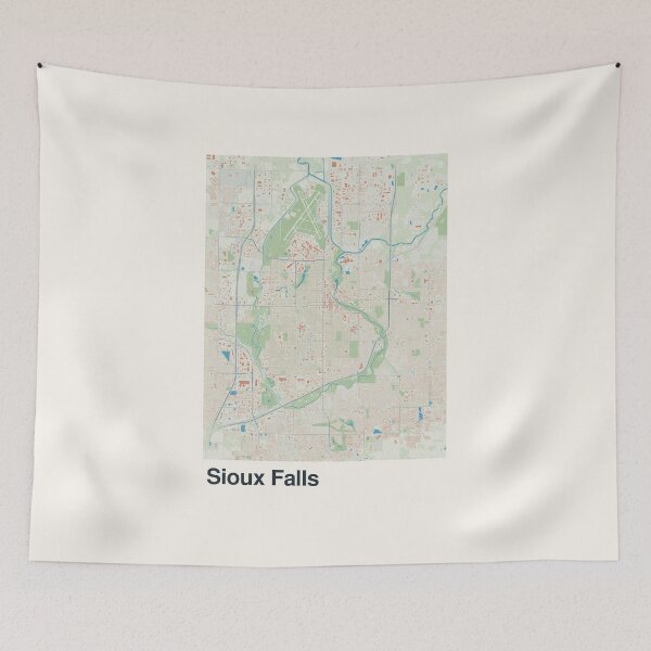 Item preview, Sioux Falls Minimalistic Map Art designed and sold by MapsNerd.