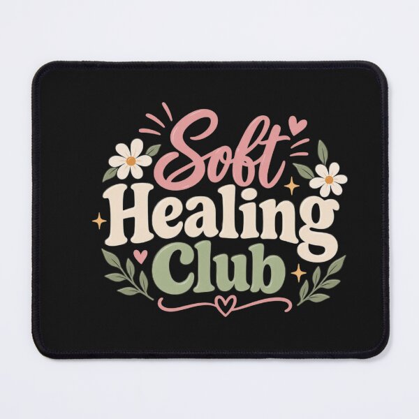 Item preview, Soft Healing Club – Self Care, Mental Wellness & Cozy Healing Quote designed and sold by Sanika arts .