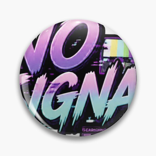 Item preview, Cyberpunk Glitch "No Signal" Retro Sticker designed and sold by UmarCreates.