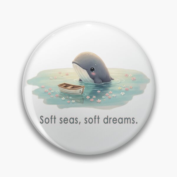 Item preview, Soft Seas – Dreaming Whale in a Sea of Flowers designed and sold by Herzbaumatelier.