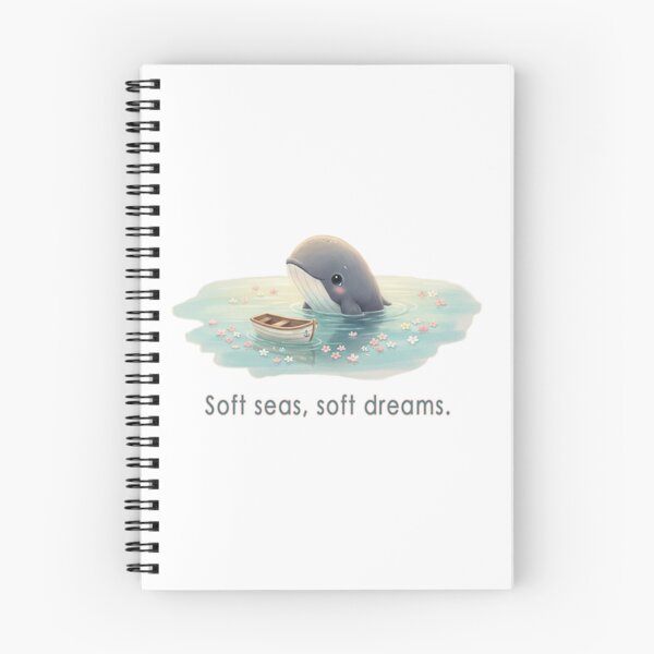 Item preview, Soft Seas – Dreaming Whale in a Sea of Flowers designed and sold by Herzbaumatelier.