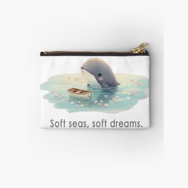 Item preview, Soft Seas – Dreaming Whale in a Sea of Flowers designed and sold by Herzbaumatelier.