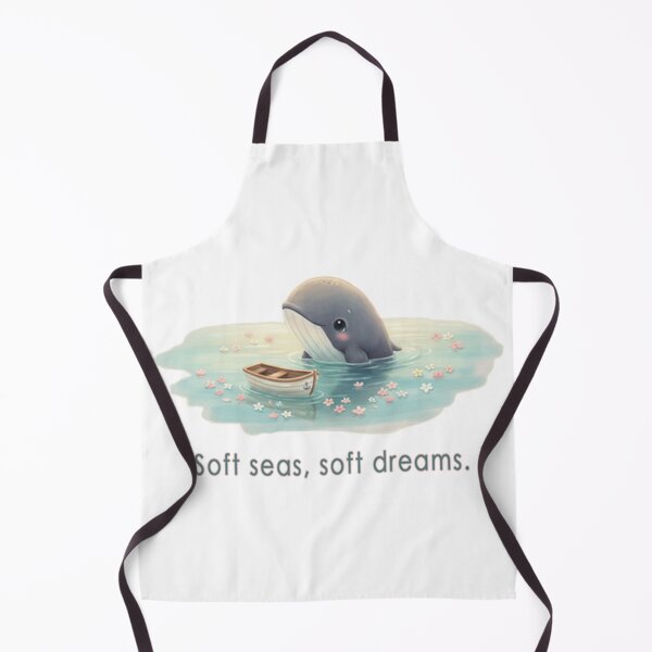 Item preview, Soft Seas – Dreaming Whale in a Sea of Flowers designed and sold by Herzbaumatelier.