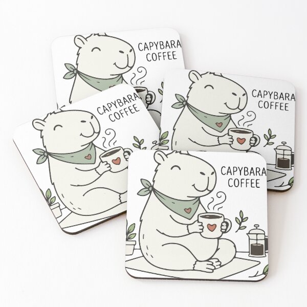Item preview, Capybara Coffee Lover - Cute Animal Drinking Coffee designed and sold by Brexmore3.