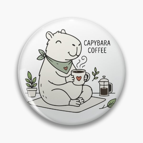 Item preview, Capybara Coffee Lover - Cute Animal Drinking Coffee designed and sold by Brexmore3.