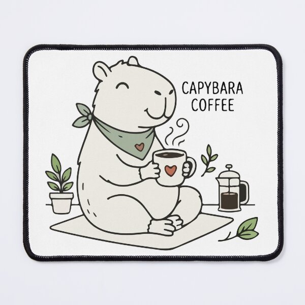 Item preview, Capybara Coffee Lover - Cute Animal Drinking Coffee designed and sold by Brexmore3.