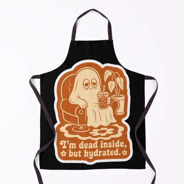 Item preview, Dead Inside But Hydrated | Sad Retro Ghost Coffee Sticker designed and sold by Vision Crafted.