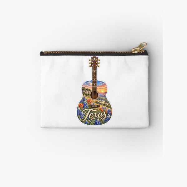 Item preview, Texas Bluebonnet Sunset Guitar designed and sold by Whimspired By Paxx.