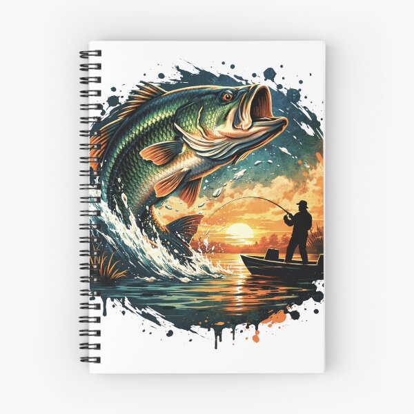 Item preview, Largemouth Bass Fishing at Sunset designed and sold by AIEverything.