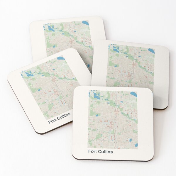 Item preview, Fort Collins Minimalistic Map Art designed and sold by MapsNerd.