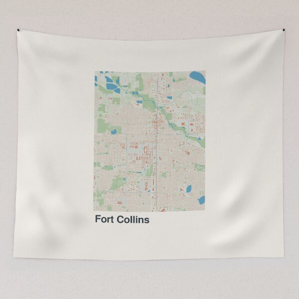 Item preview, Fort Collins Minimalistic Map Art designed and sold by MapsNerd.