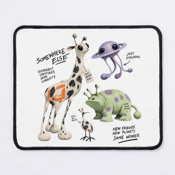 Item preview, Somewhere Else Cute Alien Wildlife Expedition Illustration designed and sold by zzz888.