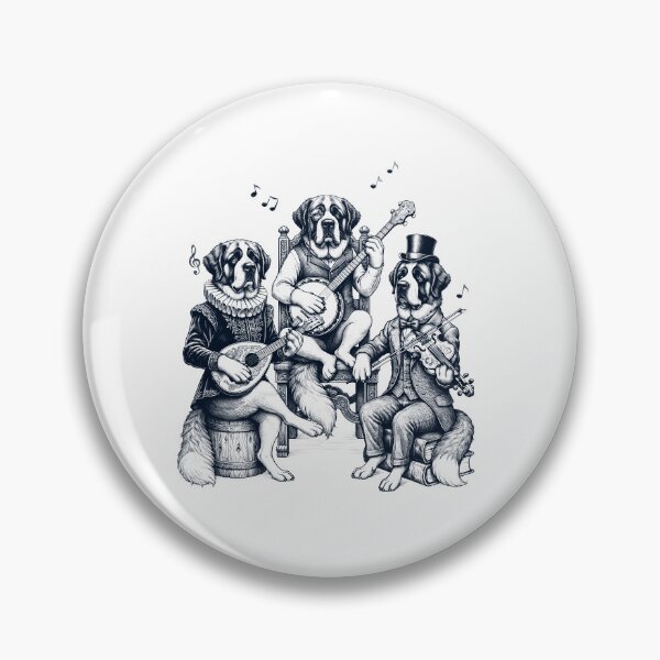 Item preview, Vintage Saint Bernard Music Instrument Dog Lover designed and sold by dian-rody-crest.