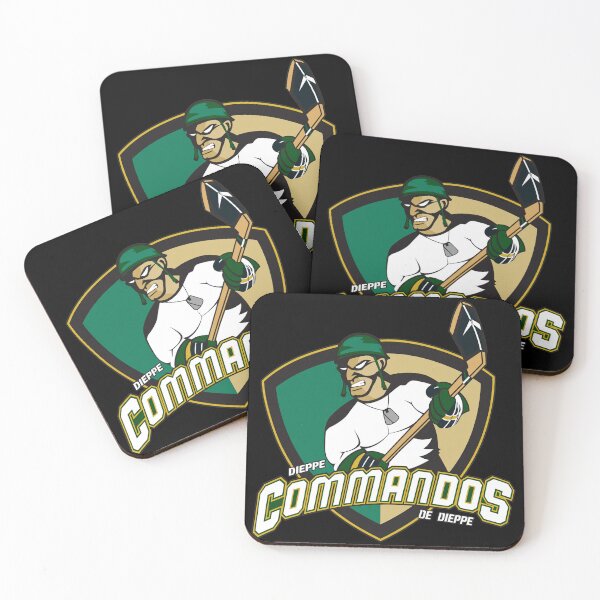 Item preview, Dieppe Commandos Retro Hockey Mascot Logo designed and sold by JOSEPEDEEN12.