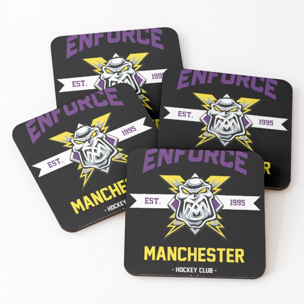 Item preview, Enforce Manchester Hockey Club Retro Mascot designed and sold by JOSEPEDEEN12.