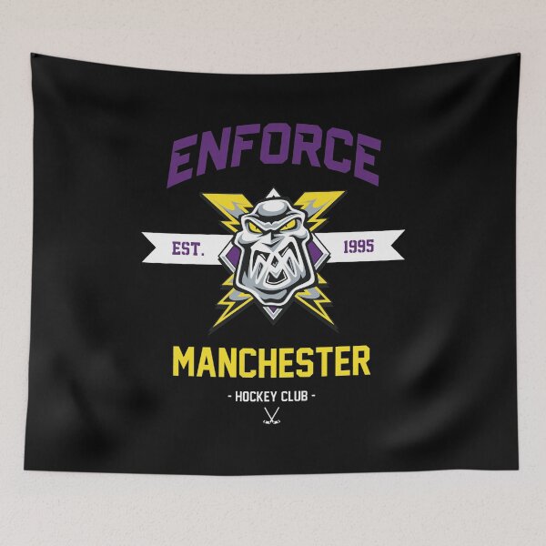 Item preview, Enforce Manchester Hockey Club Retro Mascot designed and sold by JOSEPEDEEN12.