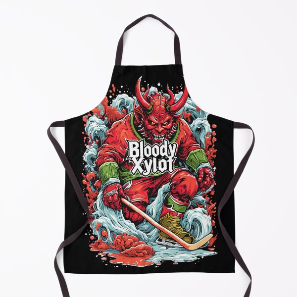 Item preview, Red Demon Ice Hockey Player Art designed and sold by JOSEPEDEEN12.