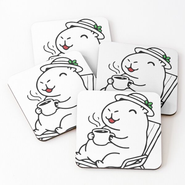 Item preview, Coffee & Chill Capybara - Cute Animal Drinking Coffee designed and sold by Brexmore3.