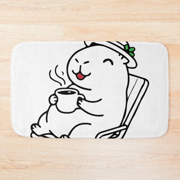 Item preview, Coffee & Chill Capybara - Cute Animal Drinking Coffee designed and sold by Brexmore3.