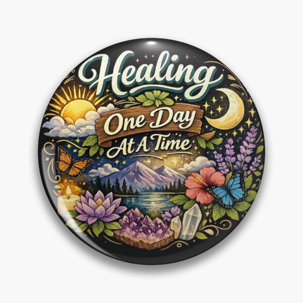 Item preview, Healing One Day At A Time – Inspirational Mental Health & Self Care Quote designed and sold by Sanika arts .
