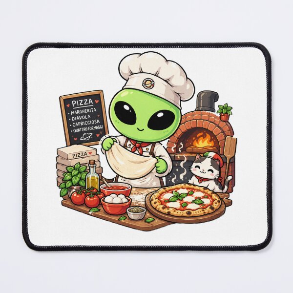 Item preview, Cute Kawaii Alien Pizza Chef | Pizza Lover Italian Food designed and sold by fedetrev.