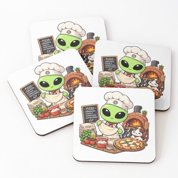 Item preview, Cute Kawaii Alien Pizza Chef | Pizza Lover Italian Food designed and sold by fedetrev.