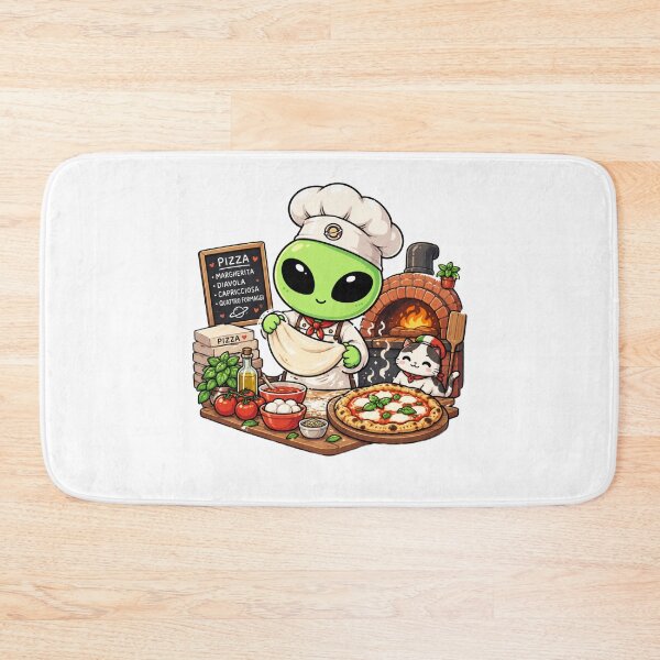 Item preview, Cute Kawaii Alien Pizza Chef | Pizza Lover Italian Food designed and sold by fedetrev.